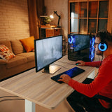 farexon Electric Standing Desk Adjustable Height, 48 x 24 inch Sit Stand Desk with Metal Metal Hook, 4 Memory Heights, 27''-45'' Lifting Range Stand farexon