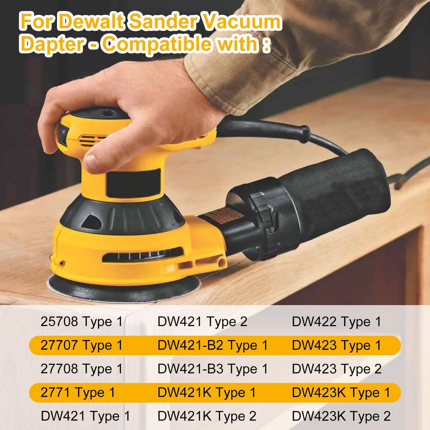 Sander Dust Bag 608354-00SV for Dewalt Orbital Sander Replaces for Dewalt Sander Parts 608354-00, 380412-00 and 624307-00 RMSPO