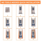 Home Sauna Far Infrared Mini Low-EMF Single Indoor Wooden Canadian Hemlock Sauna,1200W Dry Saunas for Home, with Bluetooth Player,Digital Homsido