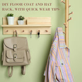 50 Pcs Mini Shaker Pegs Wooden Hooks Wall Mounted, Smooth Texture Wood Pegs for Hanging Coat Hat Towel Clothes Wall Organizing Supplies, 0.98 x 0.43 Yinkin