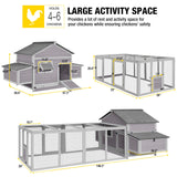 Aivituvin Chicken Coop with Two Large Nesting Boxes Wooden Hen House Outdoor Poultry Cage Duck Coop Weatherproof Aivituvin