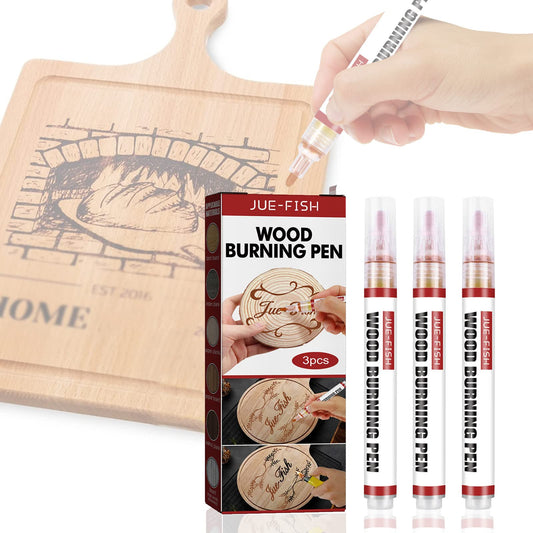 RnemiTe-amo Wood Burning Pen Set, 3PCS Wood Burning Pen Marker Scorch Pen Marker for DIY Wood Painting,Suitable for Artists and Beginners in DIY Wood