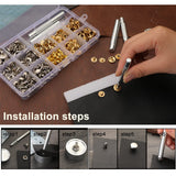 BUTUZE 440Pcs The Most Complete Leather Working Tool Set Punch Cutter Tools, Letter and Number Stamp Set, Stamping Set, Leather Apron, Tanned Leather BUTUZE