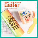 YRYM HT Transfer Tape for Vinyl -12" x 12 FT w/Red Alignment Grid Transfer Paper, Medium Tack Vinyl Transfer Tape for Adhesive Vinyl for Cricut Signs YRYM HT