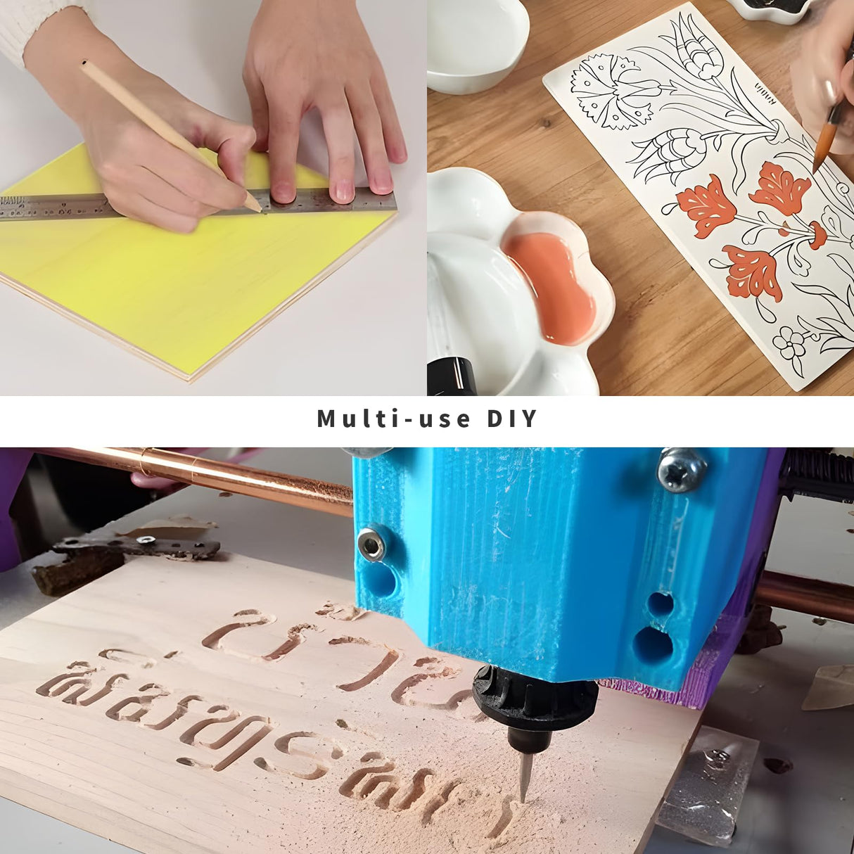 18pcs Laser Engraving Material Kit, 5.9" x 5.9" Wood Sheet/Felt/Kraft Paper,for Laser Cutting & Engraving/DIY/Painting/Modeling Creality