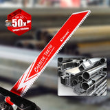 EZARC Carbide Reciprocating Saw Blade R678HM Endurance for Thick Metal, Cast Iron, Alloy Steel 6-Inch 8TPI, 3-Pack EZARC