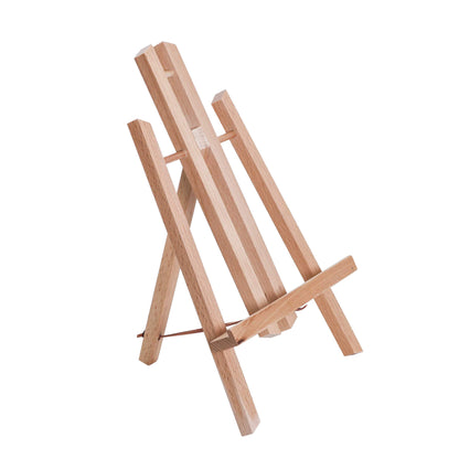 U.S. Art Supply 11" Small Tabletop Display Stand A-Frame Artist Easel - Beechwood Tripod, Painting Party Easel, Kids Students Classroom Table School