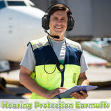 Xuhal 9 Pcs Ear Protection Earmuffs, Adjustable NRR 28dB Noise Reduction Headphone for Shooting Mowing Noise Cancelling (Black) Xuhal