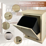 Peaceful Classics Tilt Out Trash Cabinet Without Drawer - Wooden Pull Out Cabinet, Decorative Trash Bin Cabinet for Kitchen, Bedroom, & Home Patio, Peaceful Classics