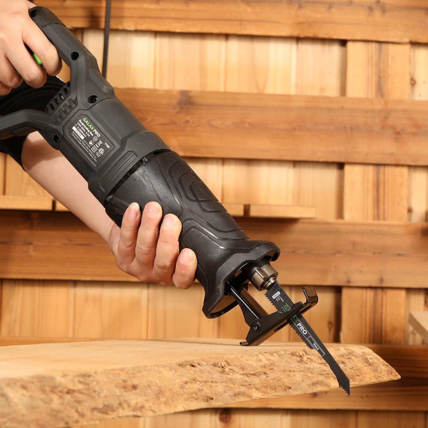 GALAX PRO 120V Reciprocating Saw, 6.0 Amp Variable Speed Corded Reciprocating Saw with1-1/8" Stroke Length, 2800RPM and 6" Max for Wood, Metal, PVC GALAX PRO