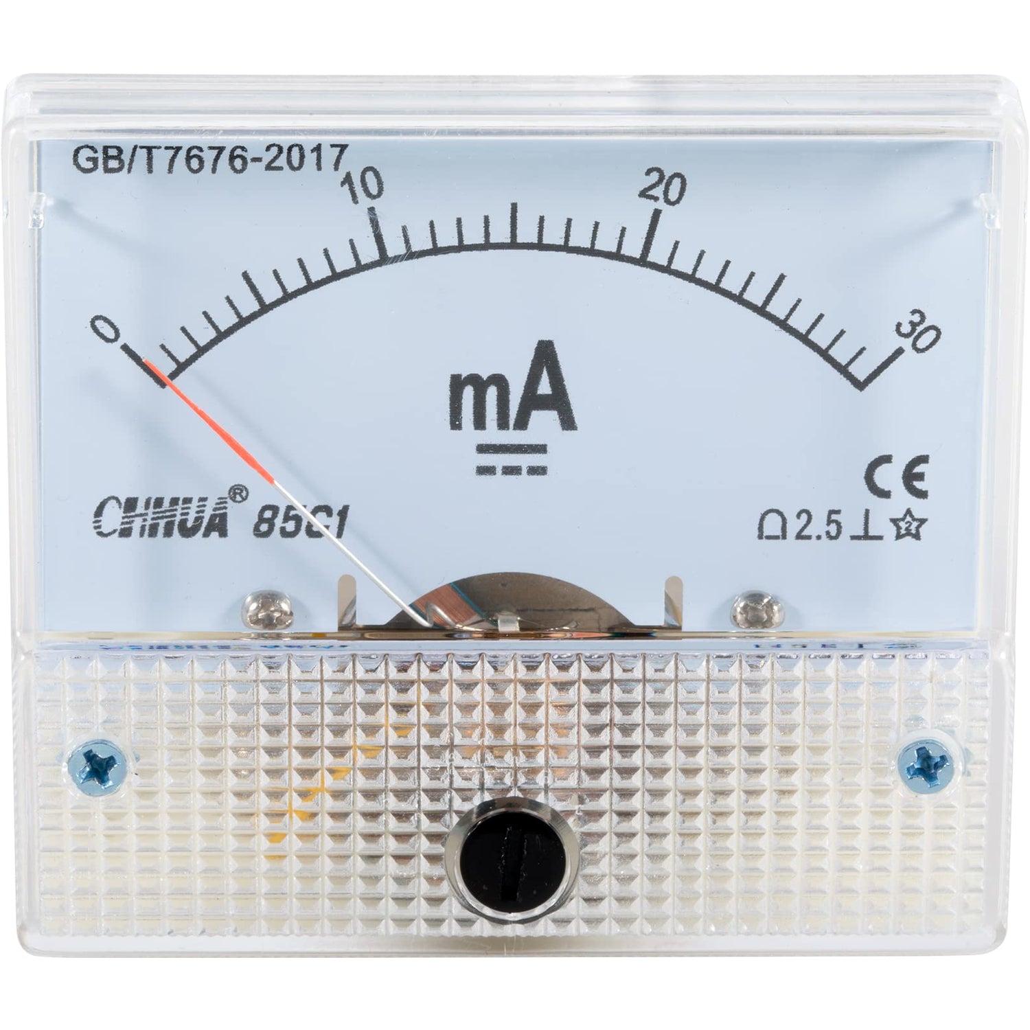Cloudray Ammeter Gauge DC 0-30mA Analog Current Panel 85C1 2.5 Accuracy for Auto Circuit Measurement Tester (DC 30mA) Cloudray