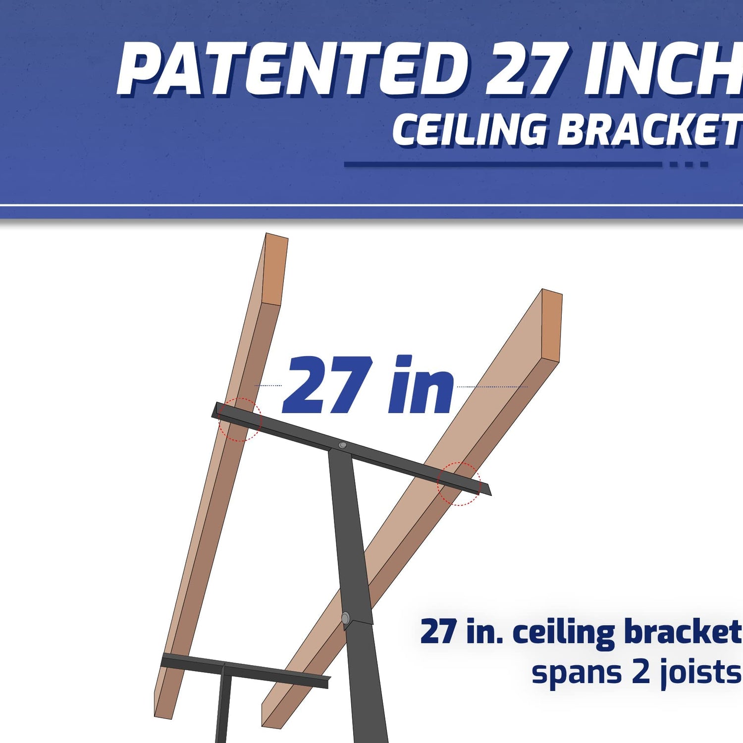 SafeRacks 3x8 Overhead Garage Storage Rack - 500 Pound Weight Capacity Height Adjustable Steel Ceiling-Mounted Rack with Accessories (Hammertone) SafeRacks