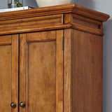 Homestyles Storage Pantry with Drawer and Adjustable Shelves 72 Inches High by 30 Inches Wide Distressed Oak homestyles