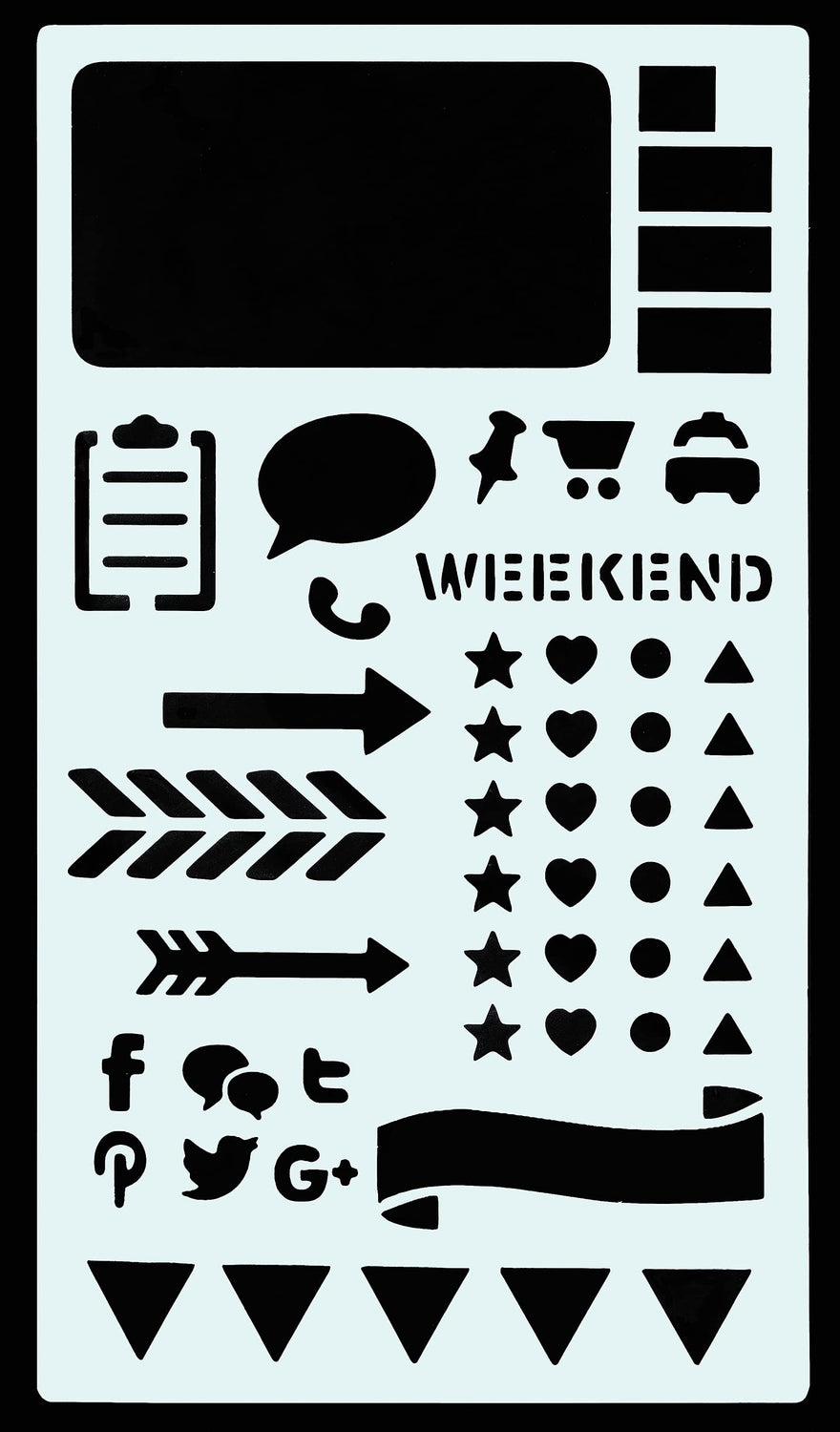 Dotted Journal Stencil Set (Over 300 designs that are great for bullet journaling, planners, and notebooks) (English, Telugu and German Edition) PETER PAUPER PRESS