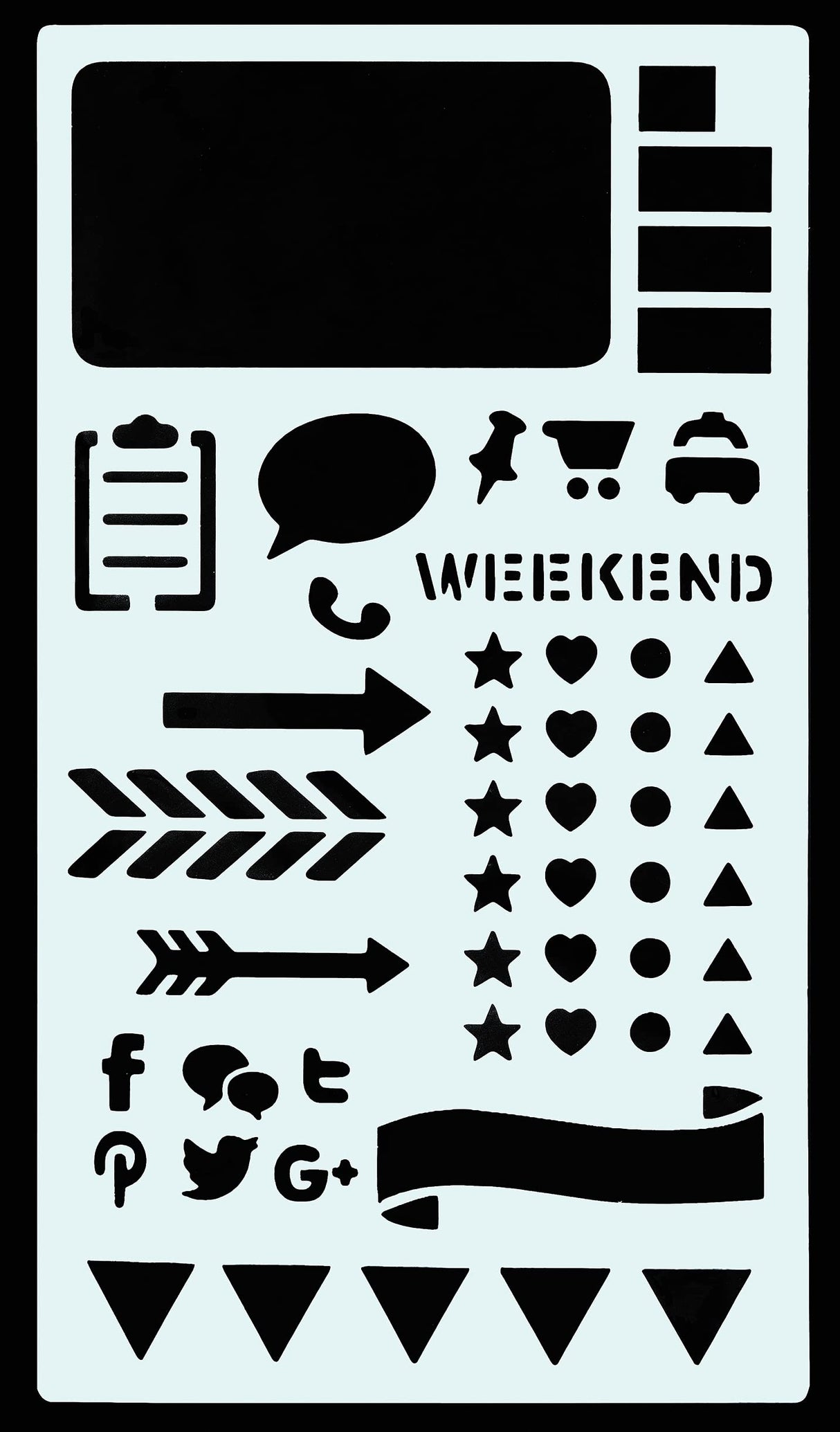 Dotted Journal Stencil Set (Over 300 designs that are great for bullet journaling, planners, and notebooks) (English, Telugu and German Edition) PETER PAUPER PRESS