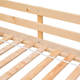 CNANXU Twin Low Bunk Bed - Space-Saving Wood Loft Bed for Kids with Ladder and Full Length Guardrail CNANXU