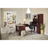 Realspace® Broadstreet 65"W U-Shaped Executive Corner Desk, Cherry Realspace