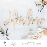 Custom Wood Name Sign for Nursery or Kids Room | Instant Font Preview + Multiple Styles Available Unpainted, Painted, or Stained | Personalized Baby Adoren