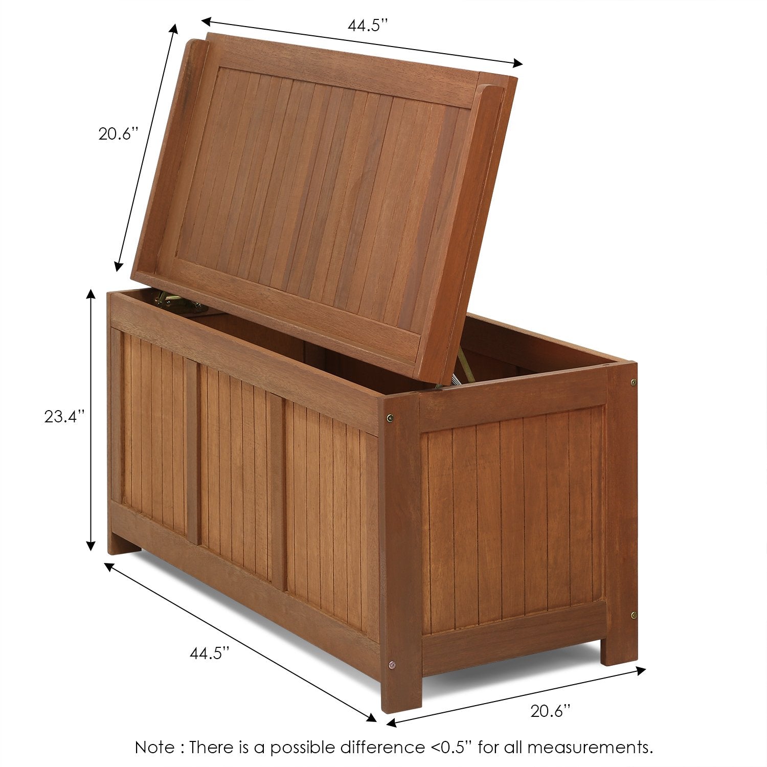 Furinno Dalam Outdoor Hardwood Storage Deck Box, Natural Furinno