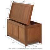Furinno Dalam Outdoor Hardwood Storage Deck Box, Natural Furinno