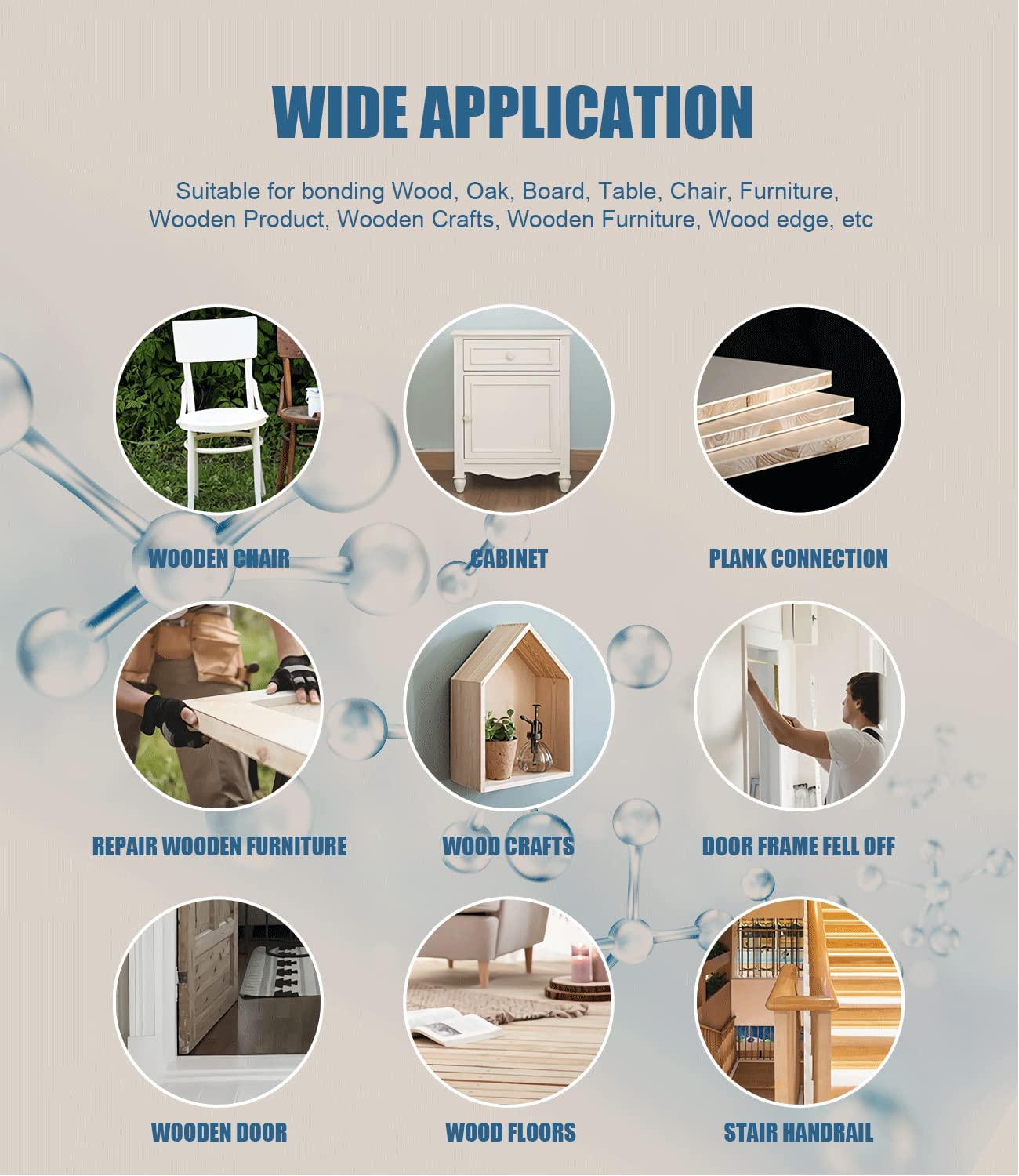 Wood Glue, Wood Adhesive, Instantly Strong Adhesive for bonding Wood, Instant Super Glue for Wood, Oak, Wooden Furniture, Wood Working, Wooden Btbtuu