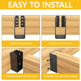 TROPTOLKY 12PCS Concealed Joist Hangers, Concealed Flange Light Joist Hanger for Wood Rail, 2”x 4” Q235 Steel Joist Brackets TROPTOLKY