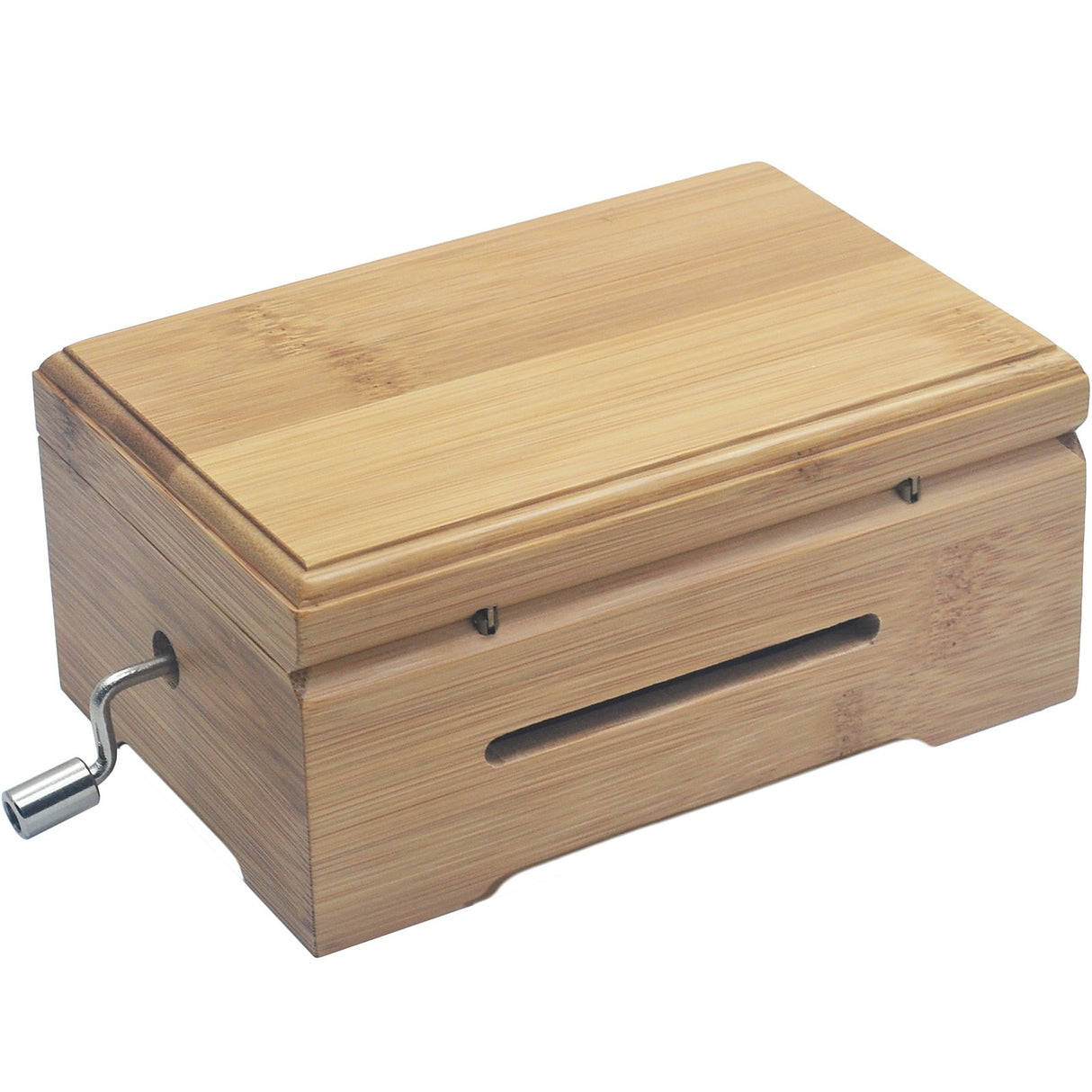 Wingostore 30 Notes Hand Crank Music Box Movement with Copper Gear DIY Make Your Music Tool Kit (With Bamboo Box) Wingostore