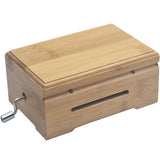 Wingostore 30 Notes Hand Crank Music Box Movement with Copper Gear DIY Make Your Music Tool Kit (With Bamboo Box) Wingostore