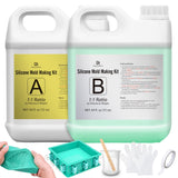 Silicone Mold Making Kit - 1 Gallon Liquid Silicone Rubber 15A with Adjustable Mold Housing - Fast Cured Easy 1:1 Mixing Ratio Silicone Casting for DecorRom