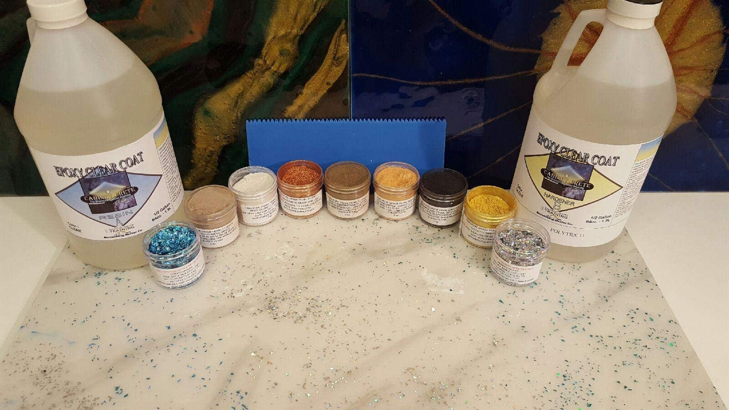 EPOXY Resin V-Notch Spreading Tool - Best EPOXY Spreader - Very Flexible, Very Durable, Approx. 8,1/2" Wide x 3,1/2" Long & Approx. 3/8" Thick SBC Decorative Concrete Training and Products