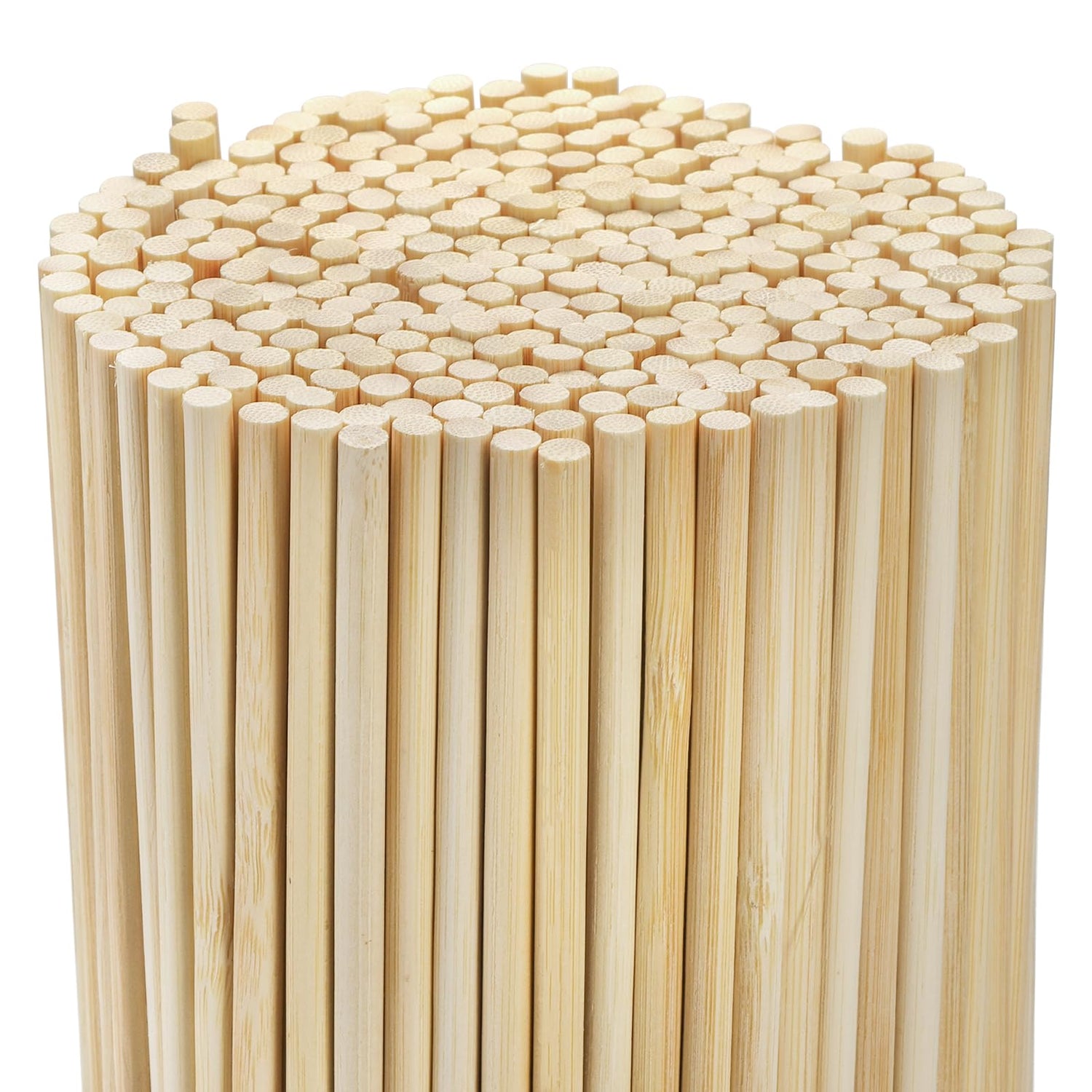 Cididu 300 Pcs Wooden Dowel Rods, 1/4 x 14 Inch Round Wooden Sticks Craft Sticks, Unfinished Natural Bamboo Sticks for Crafts Arts and DIYers Cididu