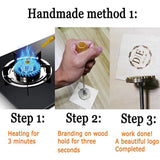 Personalised Logo Branding Iron for Woodworking and Leather Craft - Custom Metal Stamp (1"x1") Arokimi