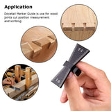 STARVAST 2Pcs Dovetail Marker Guide Dovetail Making Jig Aluminum Alloy Dovetail Gauge Guide Featuring 1:5 1:6 1:7 1:8 Slopes for Woodworking DIY STARVAST