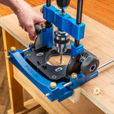 Edge Guide for Rockler Drill Guide - Edge Cutting Guide for Dog Holes, Shelf Pin Holes, Shaker Pegs – Plastic w/Structural Ribbing Drill Accessories ROCKLER