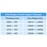 32 Blades Steel Feeler Gauge Dual Marked Metric and Imperial Measuring Tool Hotop