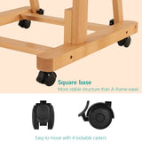 VISWIN Heavy-Duty Extra Large H Frame Easel, Hold Canvas to 82", Tilts Flat, Professional Solid Beech Wood Studio Artist Easel with Storage, Wheels, VISWIN