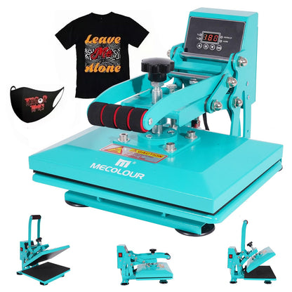 MECOLOUR Heat Press 9 x12 Digital Heat Press Machine Fast Heating, High Pressure Heat Press Machine for T-Shirt, Power Digital Industrial Sublimation - WoodArtSupply