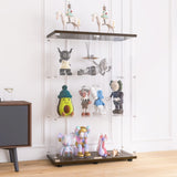 Modern 49'' Zipzop Three-Shelf Glass Display Cabinet with Doors - Curio Storage Solution Zipzop