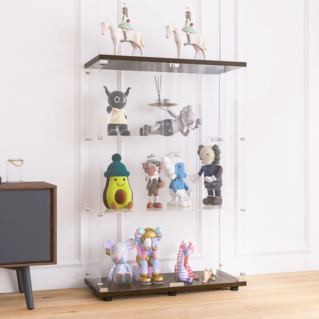Modern 49'' Zipzop Three-Shelf Glass Display Cabinet with Doors - Curio Storage Solution Zipzop
