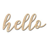 Hello Script Wood Cutouts for crafts, Laser Cut Wood Shapes 5mm thick Baltic Birch Wood, Multiple Sizes Available Elliefont Styles