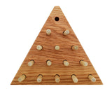 Solid Oak Wooden Peg Game Tricky Triangle by Cauff Cauff