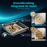 Official Creality Falcon 2 Laser Engraver, 22W Output Laser Cutter DIY Laser Engraving Machine, 25000mm/min Speed Integrated Air Assist Pre-Assembled Creality