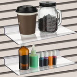 4 x 10 Inch Slatwall Shelves Hanging Slatwall Accessories Clear Slatwall Shelf Plastic Shelves for Wall, Home Shoe Stores Boutiques Supplies (Clear, Kathfly