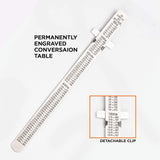 Groz 6-inch Pocket Ruler | Stainless Steel | Imperial & Metric Graduations (01337) Groz