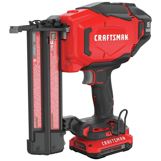 CRAFTSMAN V20 Cordless Brad Nailer Kit, 18GA (CMCN618C1) - WoodArtSupply