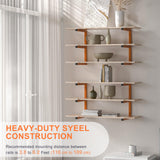 Lumber Rack Wall-Mounted Lumber Storage Rack, Heavy Duty Wood Storage Racks with 6-Level System, 1320 Lb Durable Garage Wood Organizer, Orange Lumber Riciakik