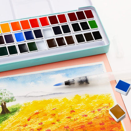 Bundle of Arrtx Professional 126 Colors Colored Pencils with MeiLiang Watercolor Paint Set, 36 Vivid Colors Perfect for Students, Kids, Beginners and Arrtx