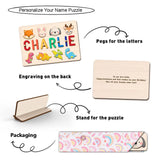 WNNNS Name Puzzles for Kids Personalized Custom Baby Easter Basket Stuffers 1st Birthday Baby Gifts for Boys Girls Wooden Puzzle Toys for Toddler 1-3 WNNNS