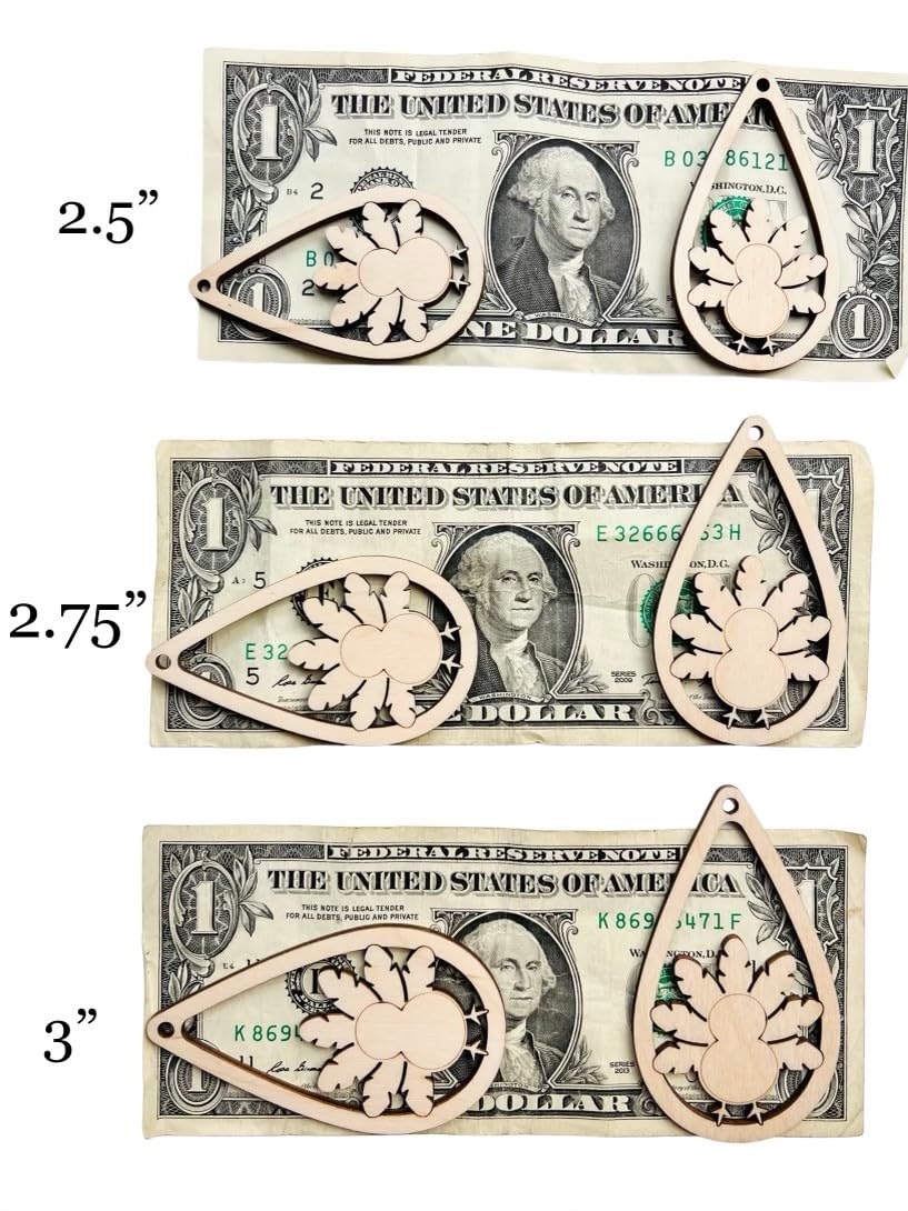 Texan Wood Crafts 12 pieces Unfinished Wood Thanksgiving Turkey Earring Jewelry Blanks, Made in Texas (1.5" Height) Texan Wood Crafts