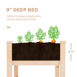 Outsunny Raised Garden Bed with Legs, 48" x 22" x 30", Elevated Wooden Planter Box, Self-Draining with Bed Liner for Vegetables, Herbs, and Flowers Outsunny